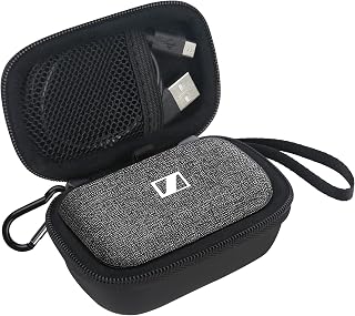 Elonbo Hard Carrying Case for Sennheiser Momentum True Wireless 3/2 / 1 Bluetooth in-Ear Headphones Consumer Audio Noise Cancellation Earbuds, Extra Interior Mesh Pocket Fits Charging Cables, Black