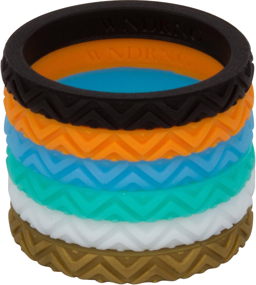 LearnFitFun Silicone Wedding Rings for Women. Thin Stackable Silicon Rubber Engagement Band. by WNDRNG