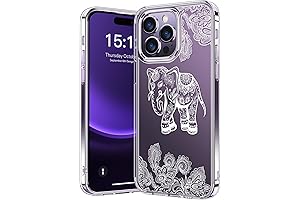 bicol iPhone 15 Crystal Clear with Elegant Elephant Design Case