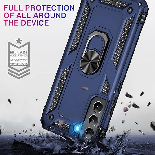 Miniatura 3 de Vaki Funda para Samsung Galaxy S22 5G con Protector de Pantalla Integrado de Grado Militar Cubierta Dura Resistente Armadura de Servicio Pesado