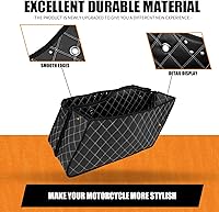 Vista 9 de Forro de alfombra para bolsa de sillín de instalación directa para motocicleta. Compatible con modelos Harley Touring Road King, Road Glide, Road