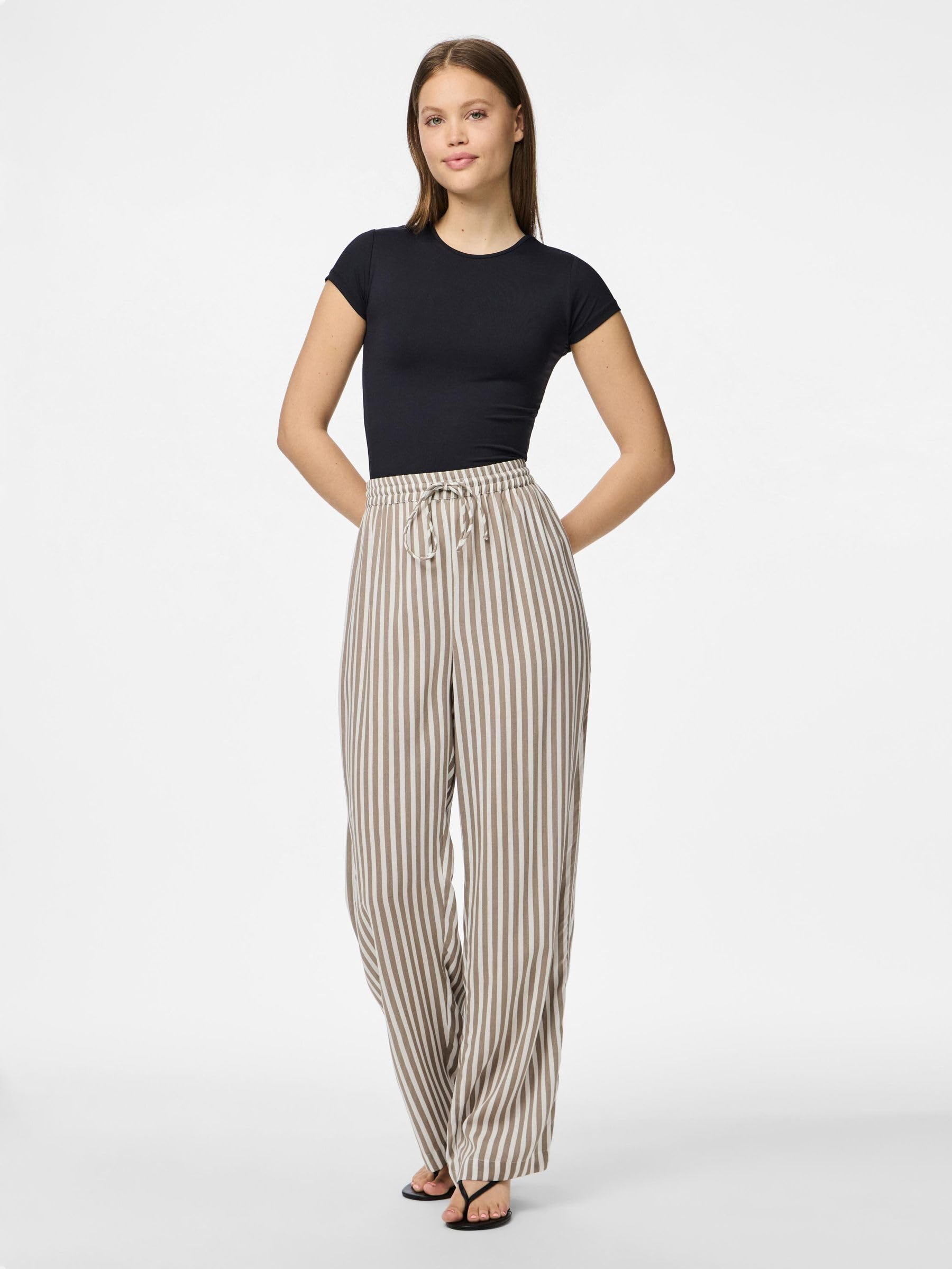 PIECES Pcnya Hw Wide Pants Bc - Pcnya Hw Wide Pants Bc Kobiety