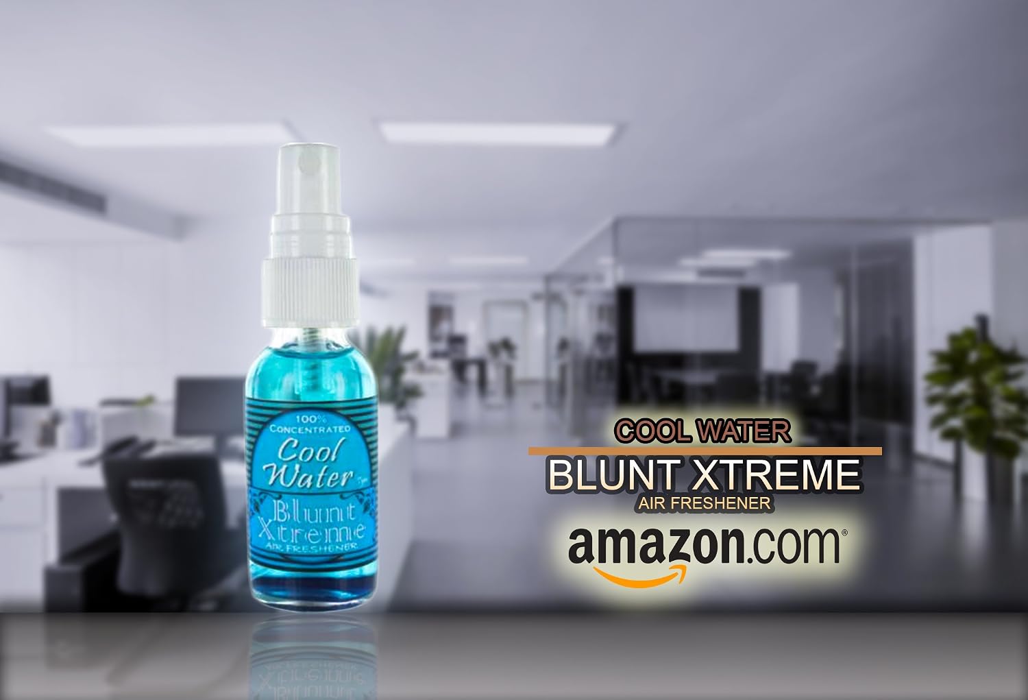 Blunt Xtreme Cool Water Type Air Freshener – 100% Ultra Concentrated Oil Based Spray – Ideal for Bathroom, Home, Car & More – Soothing Properties – Long Lasting Effects – 1oz Bottle