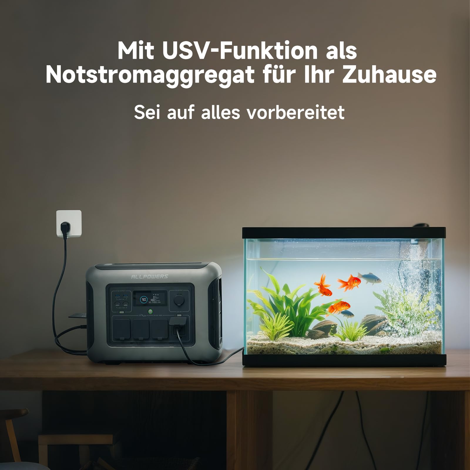 ALLPOWERS R1500 LITE Tragbare Powerstation mit 200W Solarpanel, 1056Wh LFP Batterie Backup mit 4 1600W AC Ausgäng, Generatoren mit 200W Solar Panel, Mobile Stromversorgung, Stromreserve für Camping