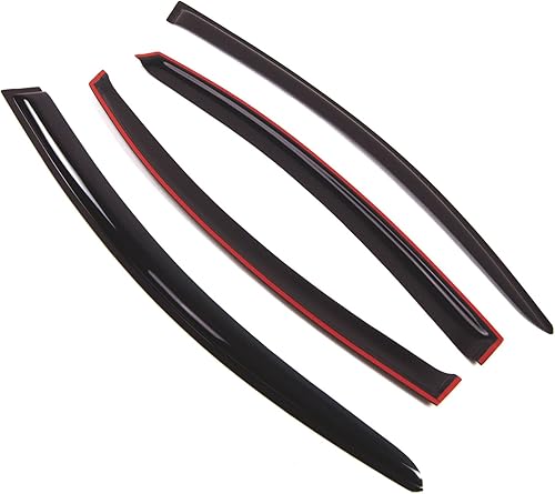 Miniatura 2 de Tuningpros WD2-307 - Juego de 4 piezas de visera para ventana (montaje exterior), deflector de lluvia compatible con Mazda Mazda6 2008-2009