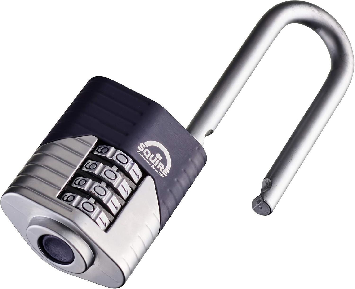 Squire Heavy Duty Padlock (Vulcan Combi 50/2.5), Toughest Long Shackle, 4 Wheel Vulcan Padlock - Image 4