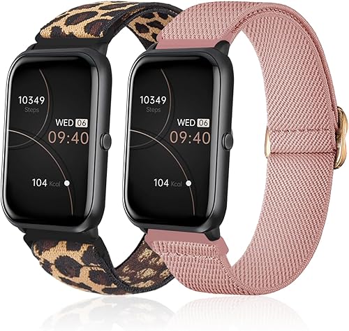 Miniatura 8 de Paquete de 4 correas elásticas de nailon compatibles con Amazfit GTSGTS 2GTS 2 miniGTS 2eGTS 3GTS 4GTS 4 Mini, correas de reloj suaves de 0.787