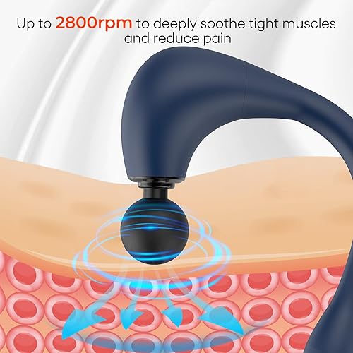 Miniatura 7 de Pistola de masaje con mango extendido, revolucionario masajeador de espalda en forma de U para aliviar el dolor, masajeador corporal de tejido