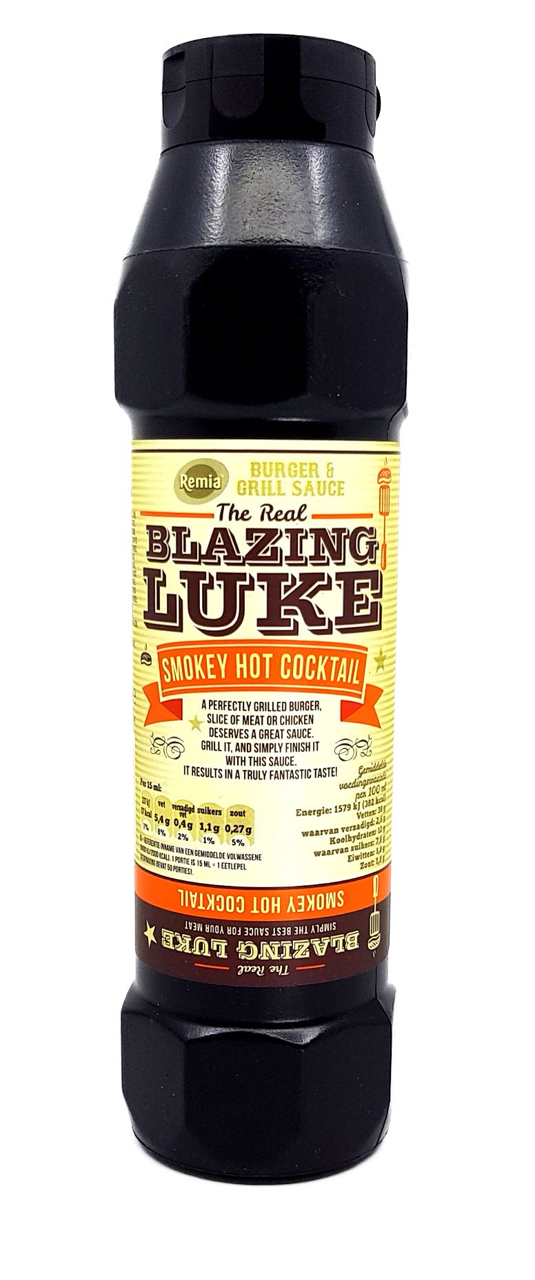 The Real Blazing Luke Barbecue Sauce Smokey Hot Cocktail 6 Flaschen á 750ml (Grill-Sauce)