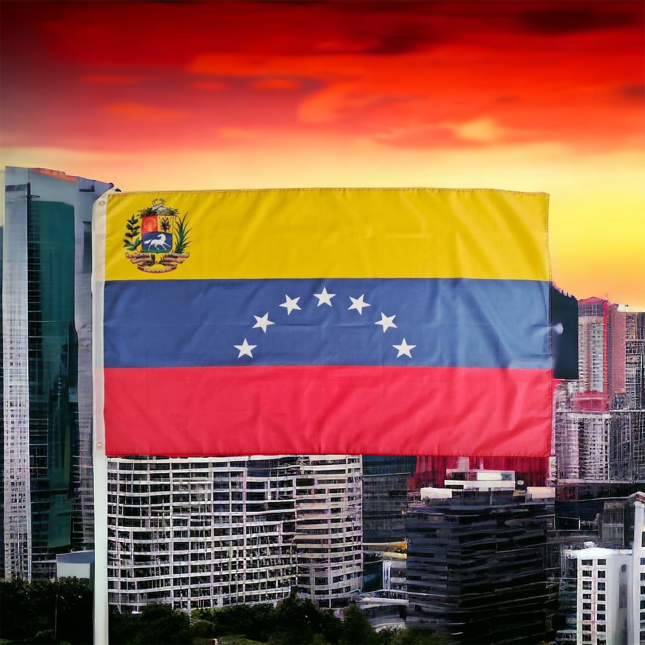 Vlag Venezuela met 8 ster 60x90cm - Best value Vlag Venezuela met 8 ster 60x90cm - Best value