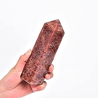 Vista 141 de JIC Gem Extra Large Rare Dendritic Jade Crystal Tower Natural Quartz Crystal Tower Point Wand Large Crystals and Stone Energy Crystal Wand Home