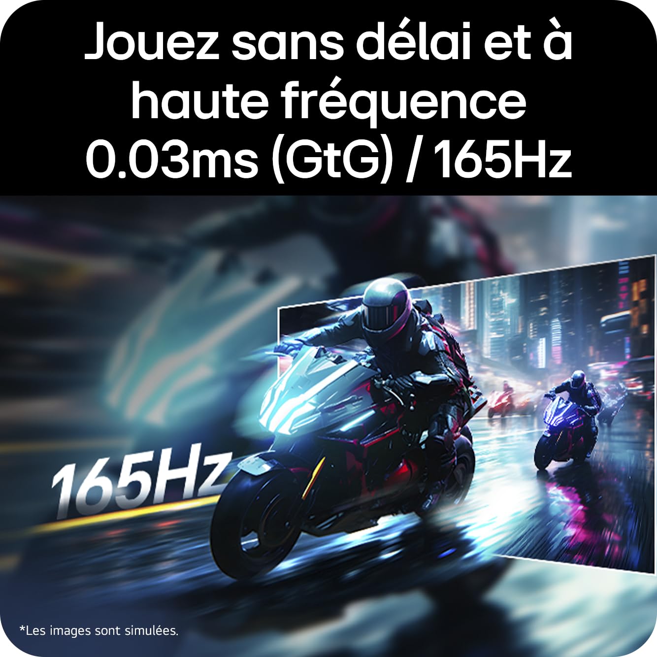 LG Ultragear™ 32GX850A-B.AEU Ecran PC Gaming 32" - Dalle OLED résolution UHD (3840 x 2160), 0,03ms 165Hz, DisplayHDR™400 True Black, DCI-P3 98.5% (CIE1976), FreeSync Premium Pro, G-Sync Compatible