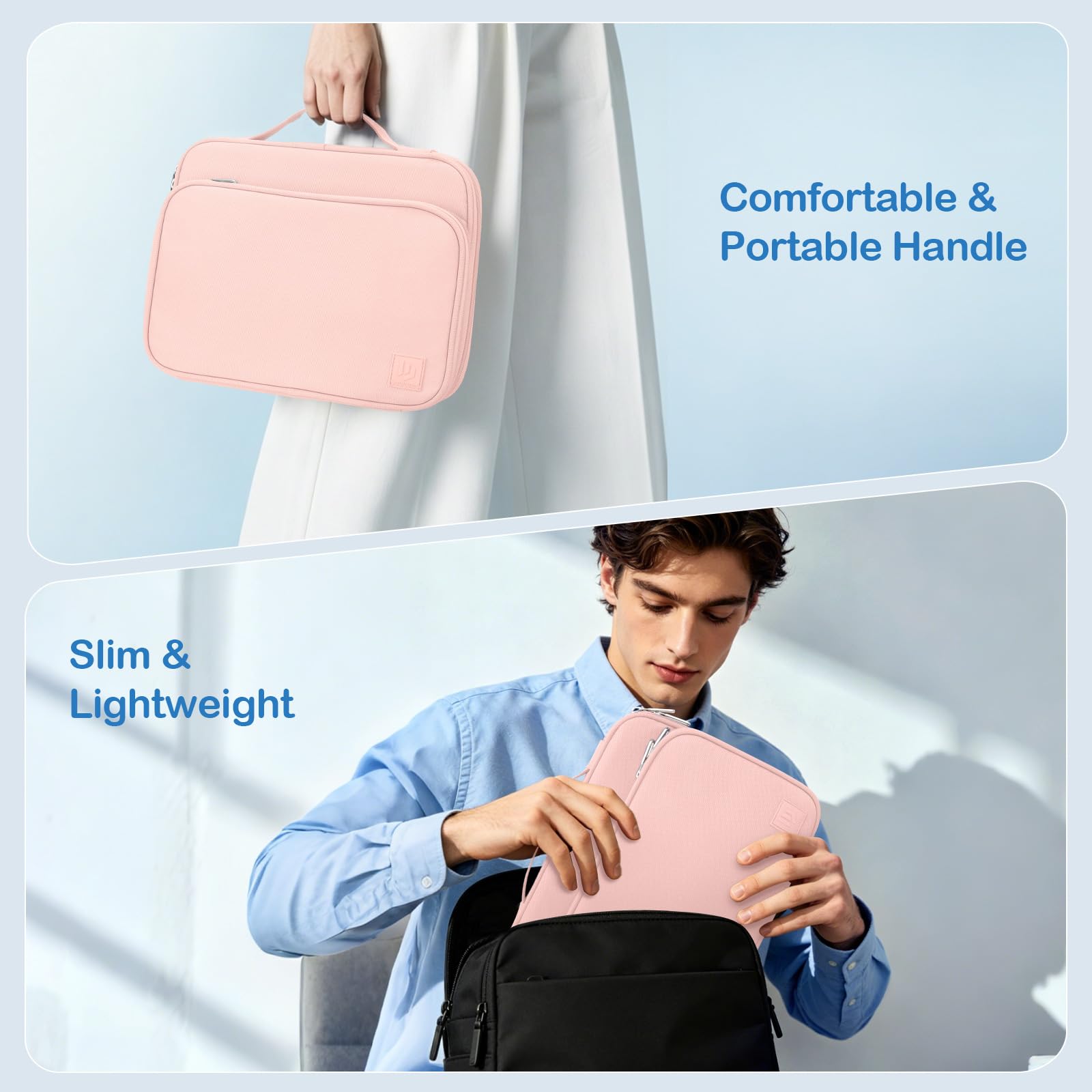 Dadanism 9-11 Inch Tablet Sleeve Carrying Case with Handle & Multi-Pocket
