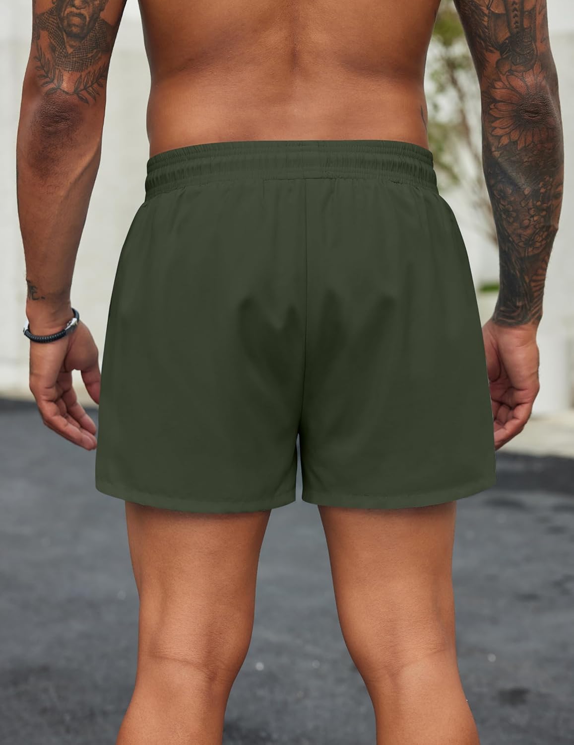 COOFANDY Men's Swim Trunks Bathing Suit with Compression Liner Pockets Quick Dry Swimsuit Beach Board Swim Short Swimwear - Image 3