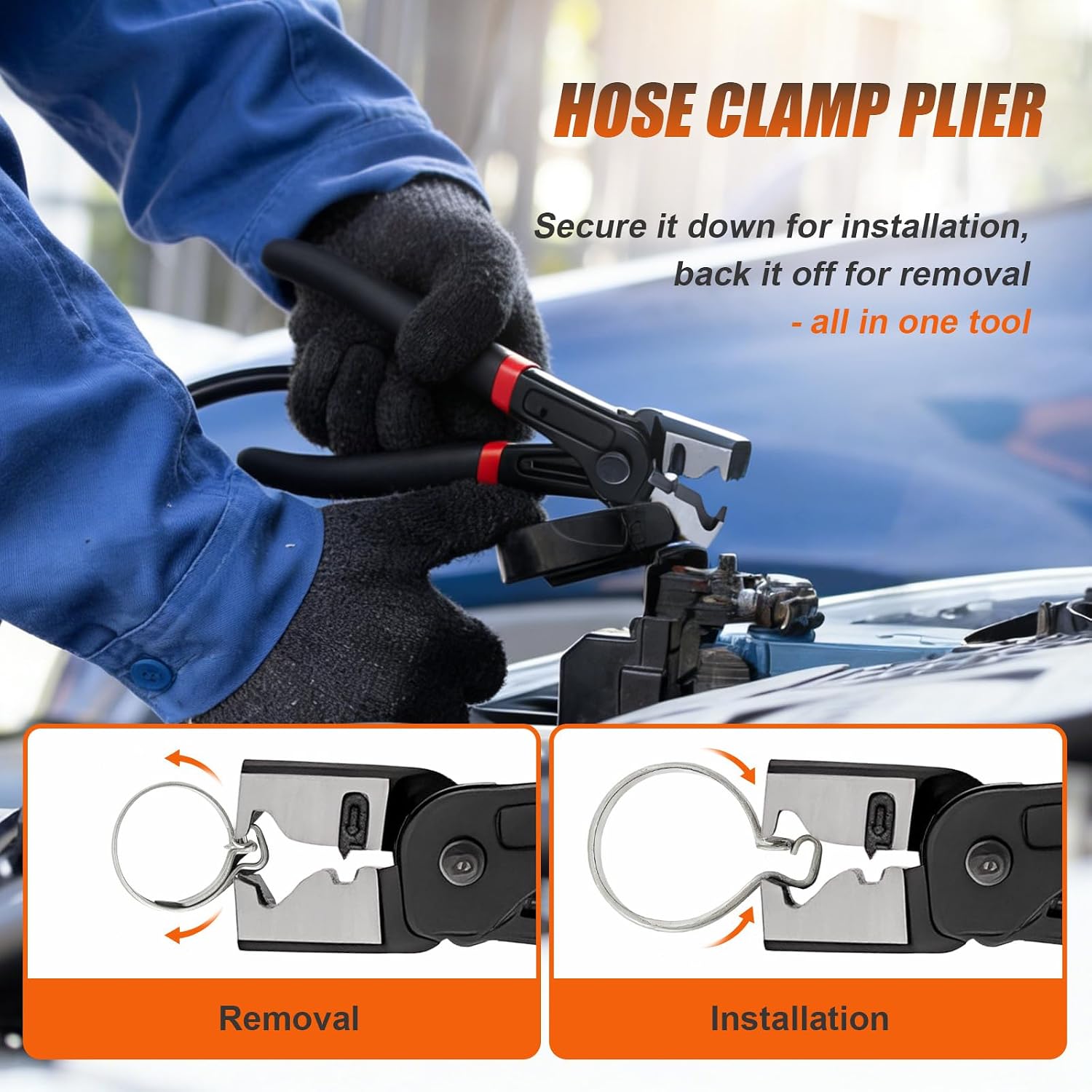 4PCS Electrical Disconnect Pliers Kit, Professional Electrical Connector Removal Tool, Automotive Electrical Terminal Connector Separator Removal Tool, for Cars Sensors, Coils, Fuel Injectors