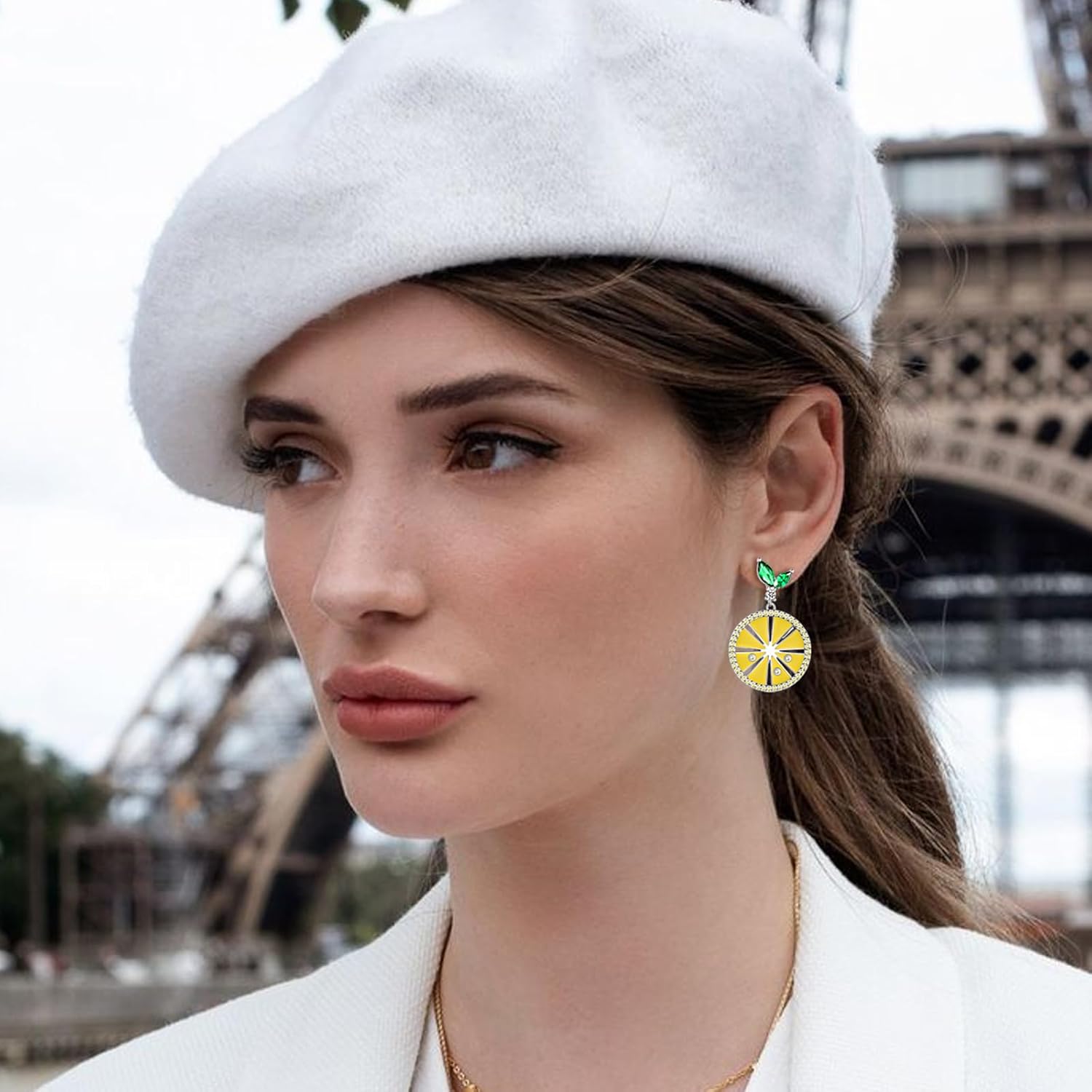 Lemon Charms Necklace for Women 925 Sterling Silver Cute Fruit Necklace Yellow Enamel Lemon Jewelry Gifts Christmas Birthday Gifts for Her FP0238W - Image 7