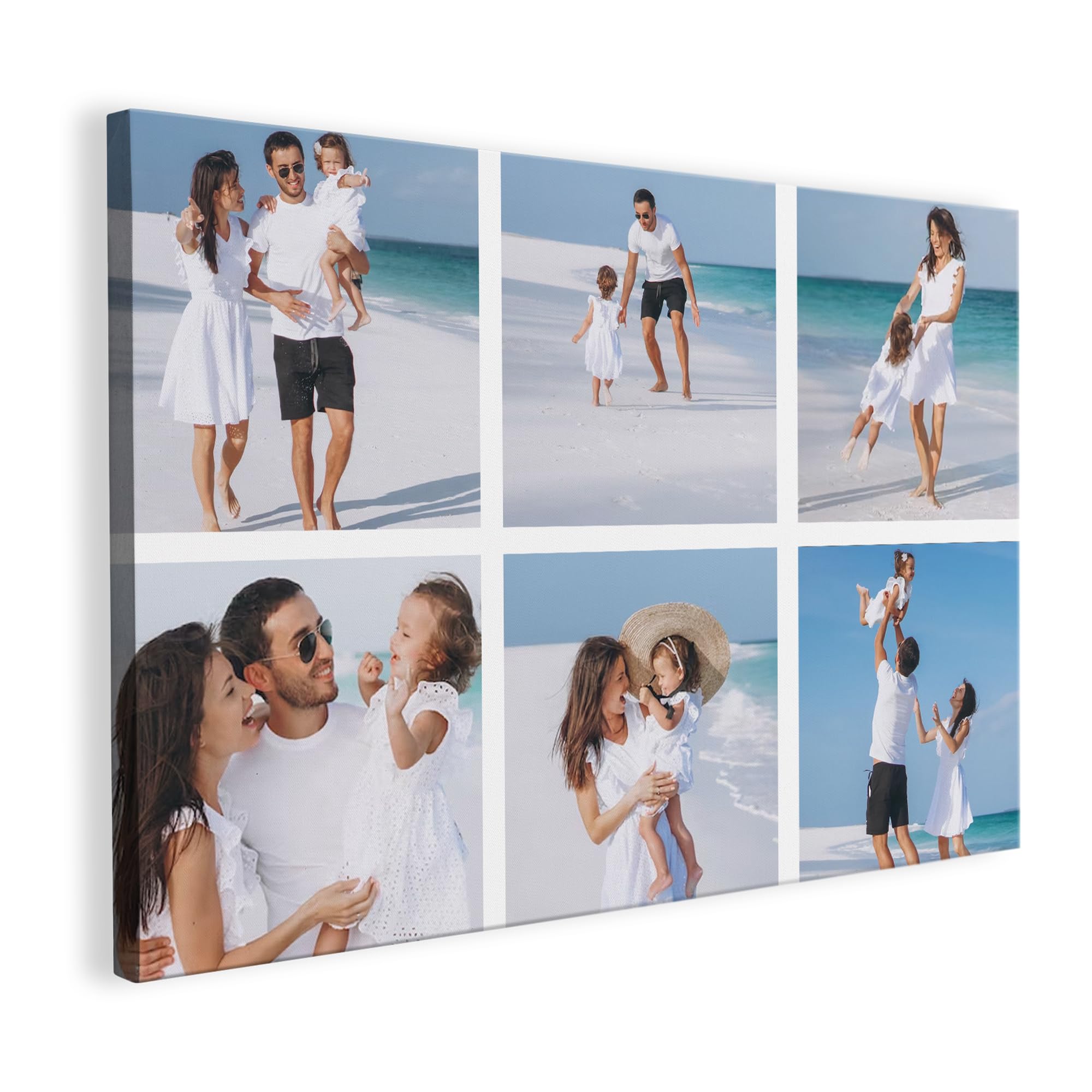 Print Maniacs Women's Landscape 6 Photo Personalised Gifts For & Men - Customised Canvas With Pictures, Adults' Wall Art