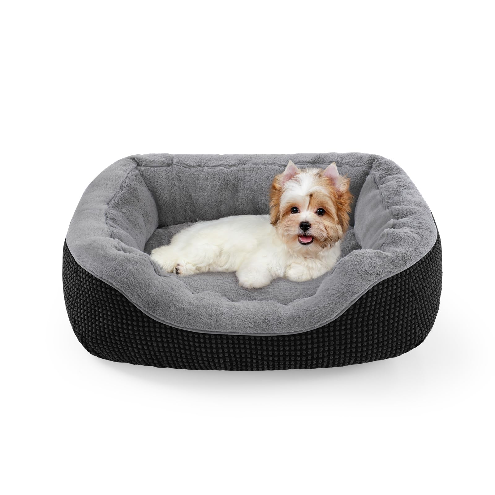 INVENHO Small Dog Bed Orthopedic Warming Soft Calming Sleeping Durable with Anti-Slip Bottom
