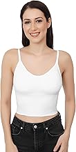 Fabluk® Women's Strappy Stretch Sports Bra Longline Yoga Tank Top Fitness Bra Workout Camisole Crop Tops | Free Size