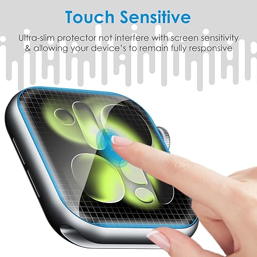 Miniatura 26 de Paquete de 6 protectores de pantalla de poliuretano termoplástico UniqueMe compatible con Apple Watch de 1.575 in SE 2022 Series 6/5/4