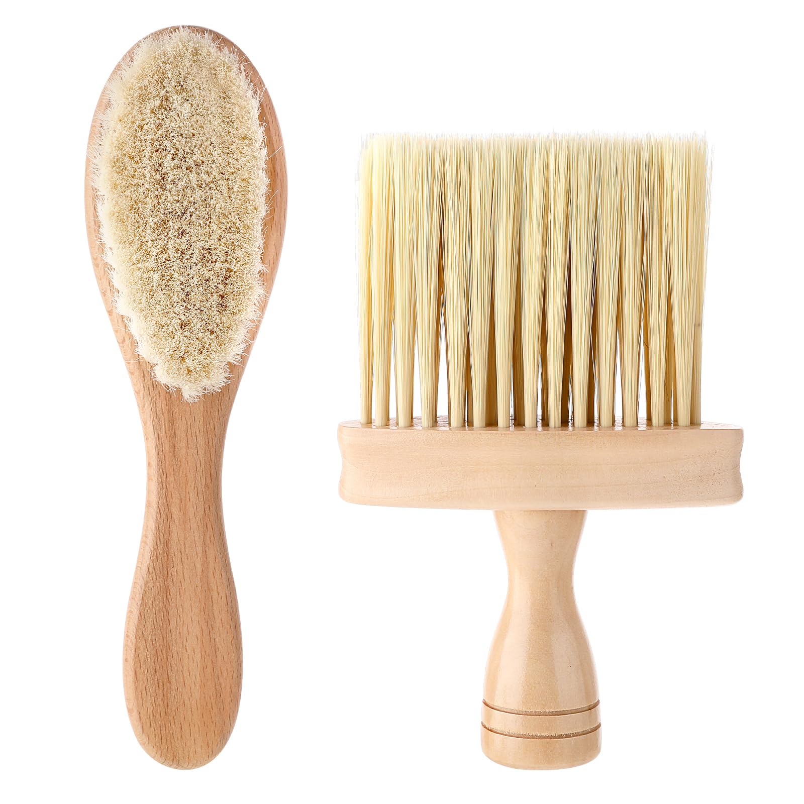 Abeillo Juego de cepillos para el cuello de peluquero-Cepillo de corte de pelo y cepillo de limpieza de recortadora de peluquería,cepillo profesional de peluquero para quitar el polvo