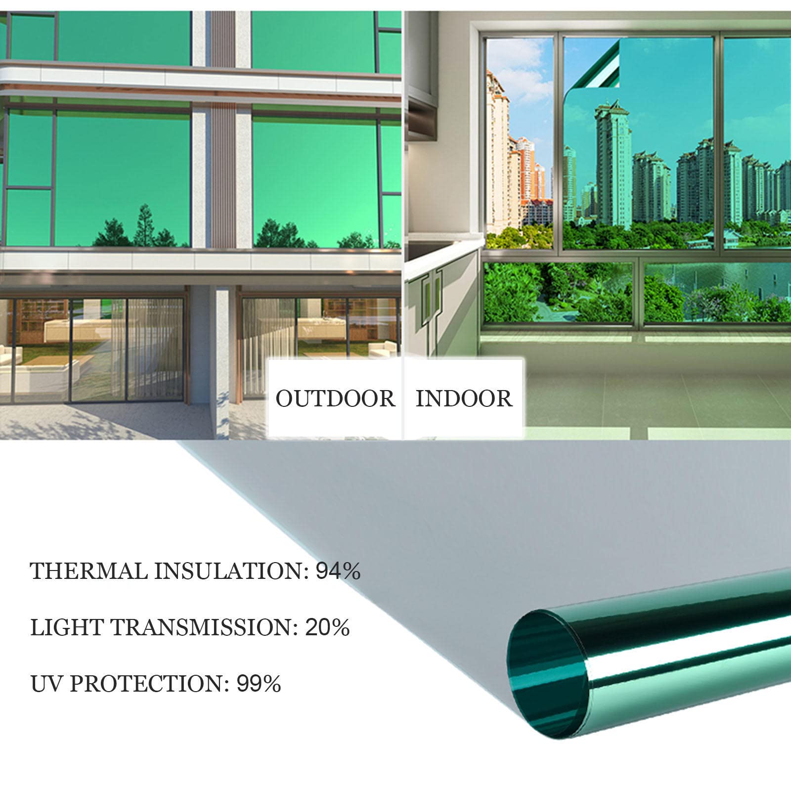 Buy 35% VLT Black Car Window Tint Film Pro Dyed 12" X 25' Roll UV Protection In Hogansburg, New - Foto 11
