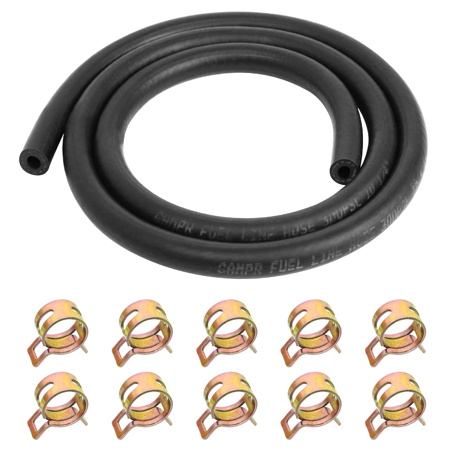 6mm Motorrad Benzinschlauch Kit, Benzinschlauch Motorrad Kraftstofffilter Schlauch Kit, 1 Meter Dieselschlauch und 10 Schlauchschellen, Dieselschlauch Leitung Federklemmen Set für Auto Traktor