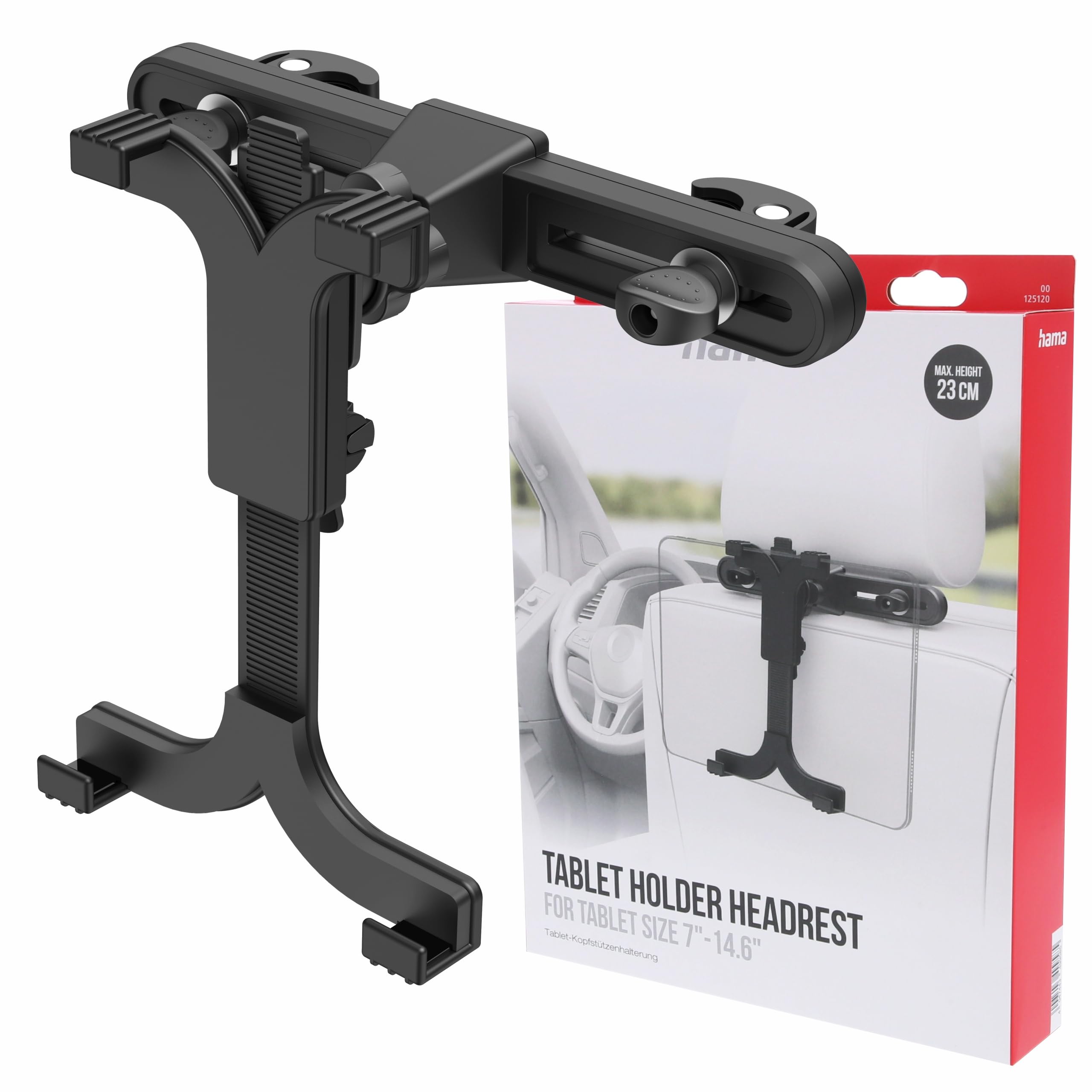 Hama Headrest Mount for 7" to 12.9" Tablets, 360° Swivel