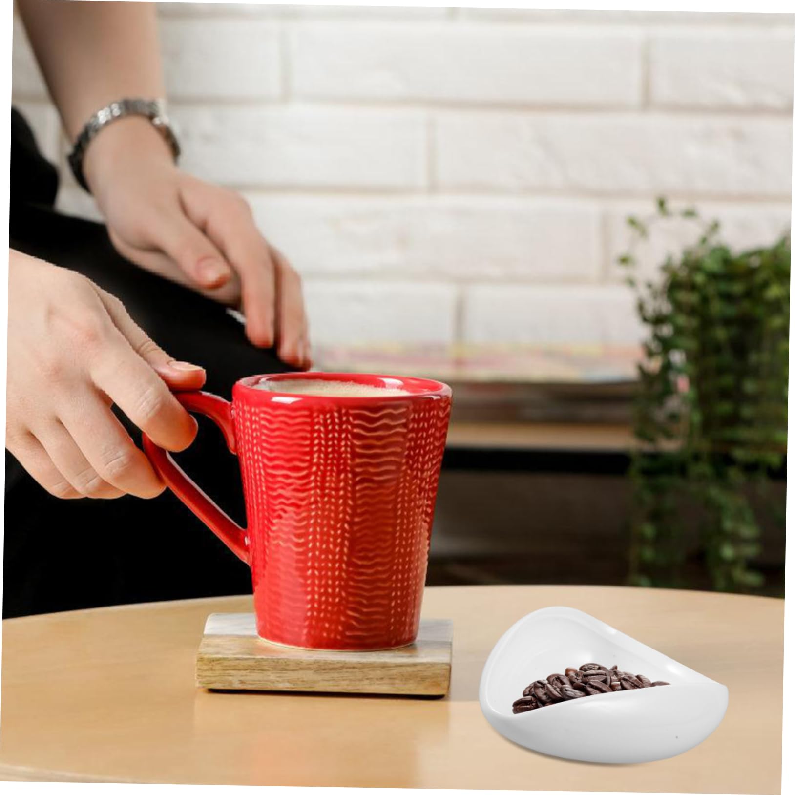 IMIKEYA 4piezas Vaso De Cerámica para Café Plato De Dosis para De Café Bandeja De Exhibición