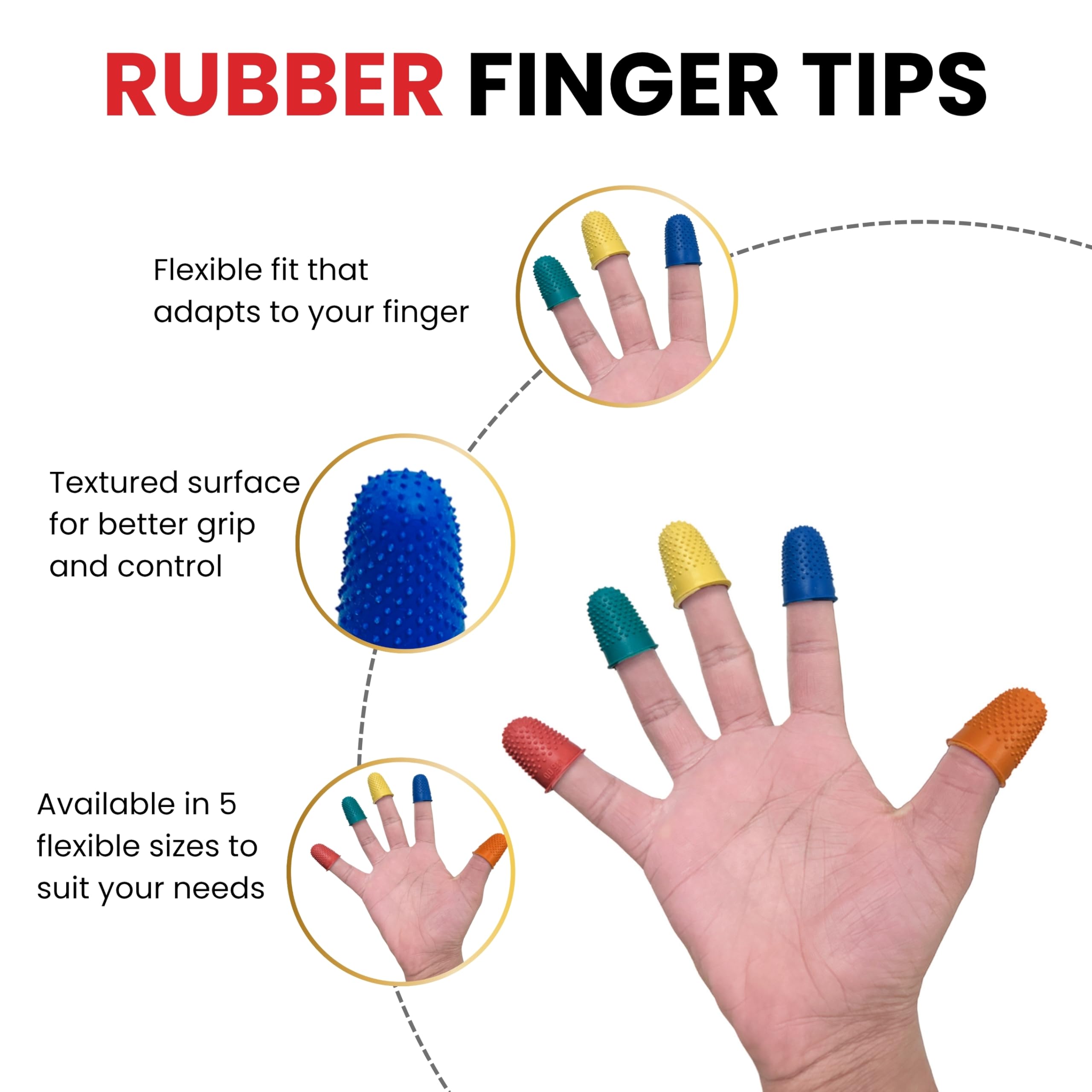 10 Stück Anti-Rutsch Fingerhüte Aus Gummi – Rutschfeste Fingerschutzabdeckungen Für Feine Arbeiten