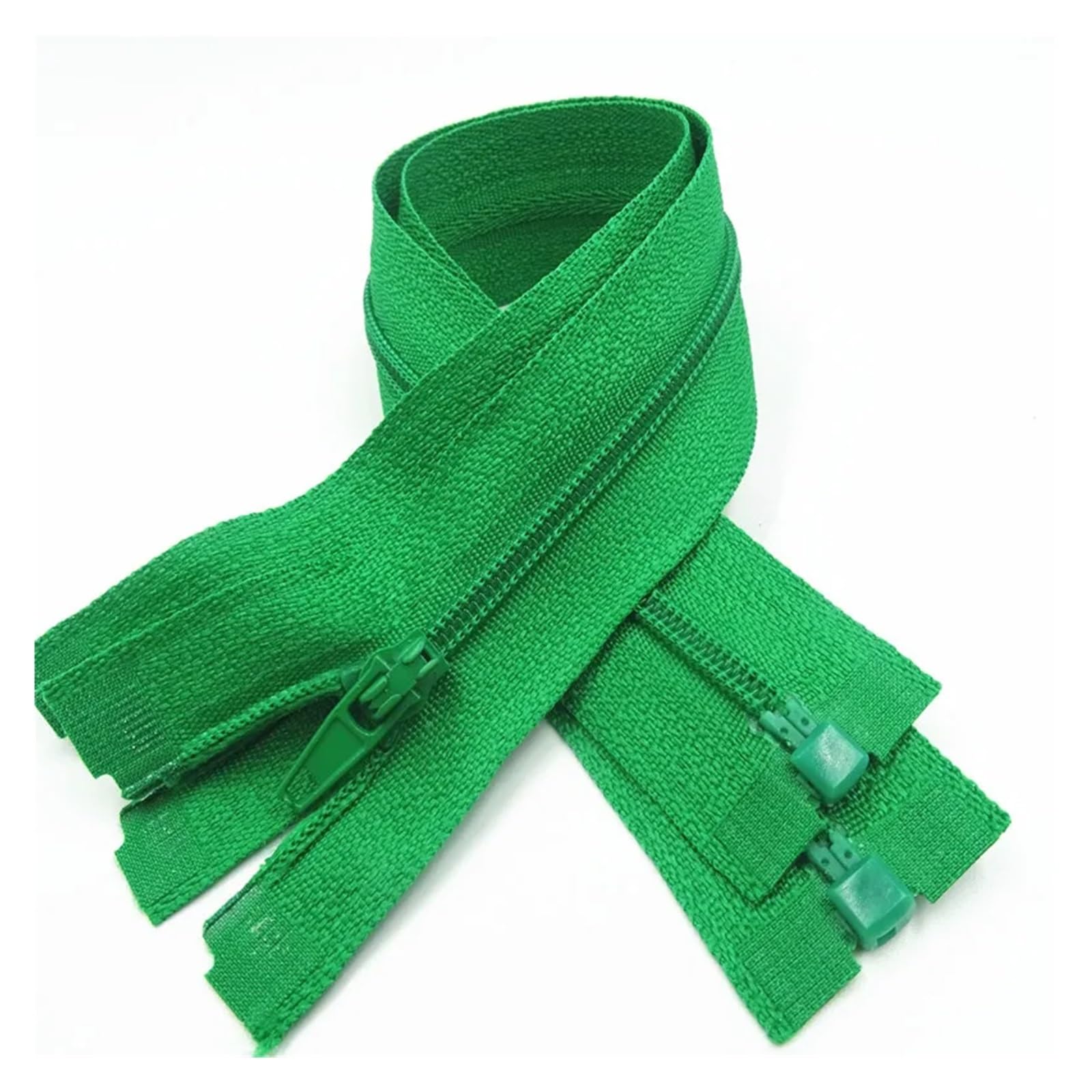 Zipper Eplacement,Open Ended Zip Fasteners,5Pcs Separating Nylon Spiral Coil 20Cm-60Cm Suitable for Garment Sewing and Crafts Process(Green,20CM)