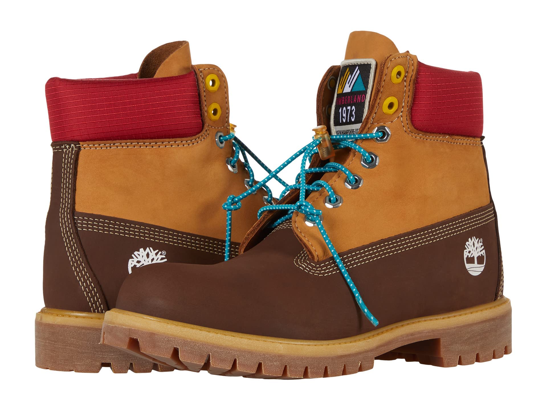 Timberland Premium 6" Waterproof Boot Dark Brown Nubuck/Wheat 9.5 D (M)