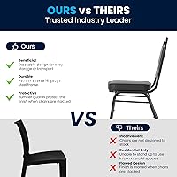 Vista 7 de Flash Furniture Hercules - Juego de 4 sillas apilables de vinilo trapezoidales, sillas apilables comerciales con asientos y respaldos acolchados