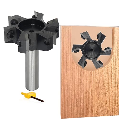 Miniatura 8 de Brocas de enrutador de superficie de Spoilboard 14 "Shank,1-12" Diámetro de corte. 2+2 Diseño de cuchillo de inserción indexable,Brocas