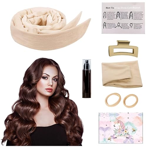 Rizador de cabello sin calor para cabello largo diadema de terciopelo sin calor rizadores de cabello para dormir rizos de espuma suave sin calor con