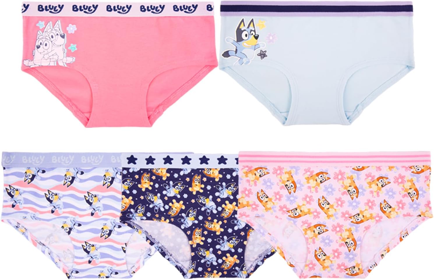 100% Soft Combed Cotton 10-Pack Underwear, Sizes 2/3T, 4T, 4, 6, and 8