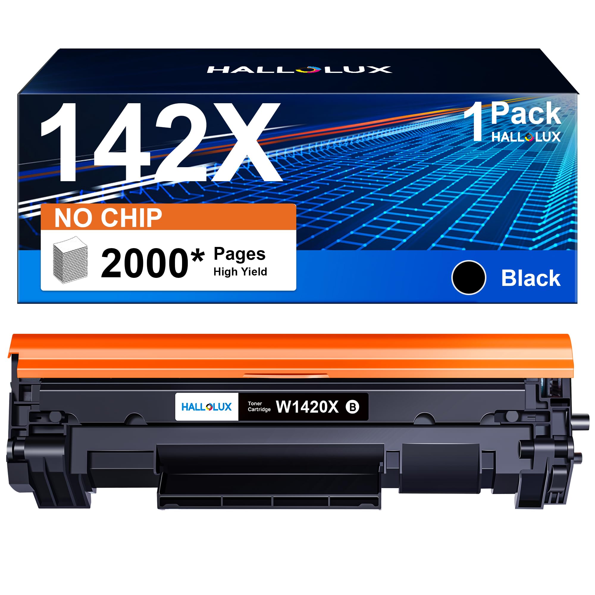 HALLOLUX 142X W1420X (SENZA Chip) Toner Laserjet Pro M110w 142X 142A (Nera)