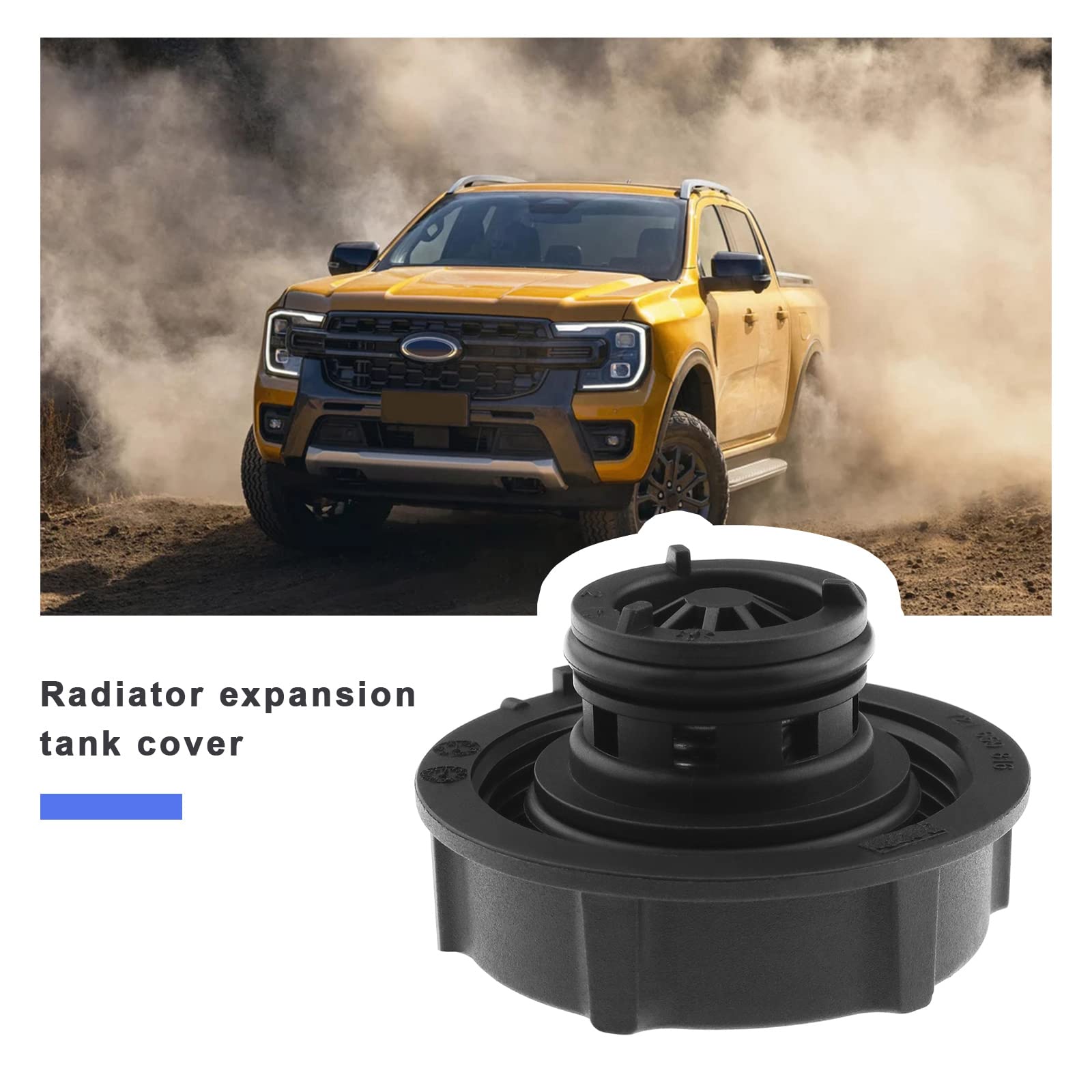 ECSiNG Tappo serbatoio acqua espansione radiatore DG938101AA 1301104 1224233 3M5H-8100-AD LF5015205A 30680002 compatibile con Ford Fiesta MK6 MK7 plastica