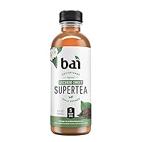 Vista 15 de Bai Té helado, melocotón Narino, superté con infusión de antioxidantes, elaborado con té real (té negro, té blanco), botellas de 18 onzas líquidas