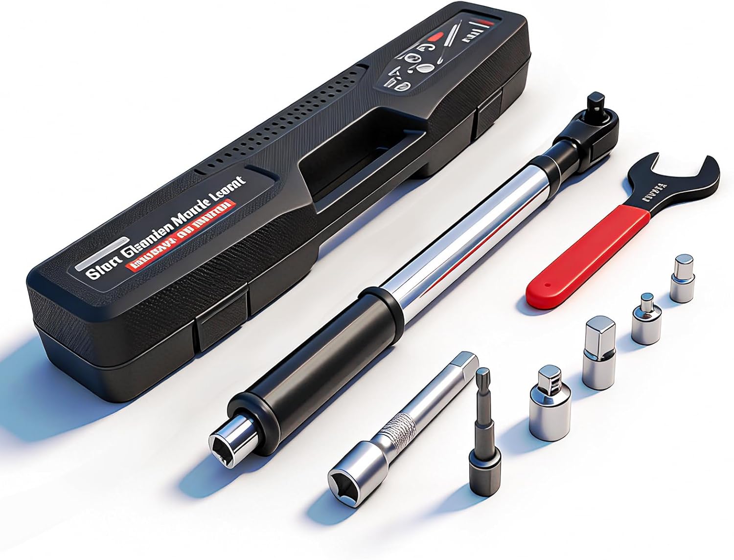 VACHAN 1/2" Offset Extension Wrench for Electric Drill, with Versatile 3/8", 1/4" Square Drive Adapters,1/2" Drive Extension Bar,38mm Single Open End Wrench,Impact Ratchet Extender forTight Spaces