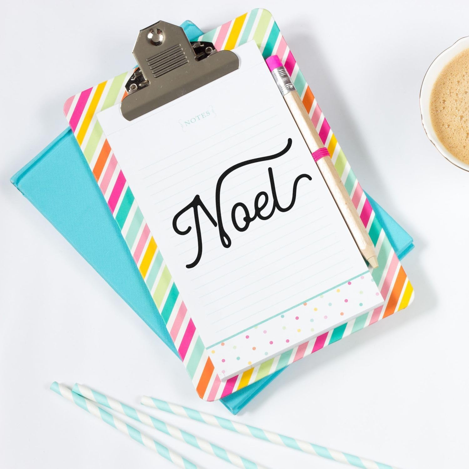 Noel Rubber Stamp - Elegant Script Calligraphy Christmas for Scrapbooking, Holiday Card Making, Gift Tags, Crafts Standard 1-5/8" Square Wood Handle, Ink Pad Compatible Included, DIY Decorations