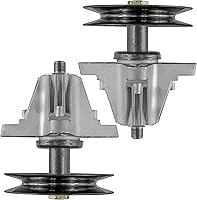 Vista 5 de Caltric Conjunto de 2 husillos de 54 pulgadas para cubierta compatible con Cub Cadet RZT-S54 RZTS54 2014 2015 2016 2017