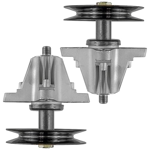 Miniatura 5 de Caltric Conjunto de 2 husillos con polea cubierta de 54 pulgadas compatible con Cub Cadet XT1-GT54 XT2-GX54