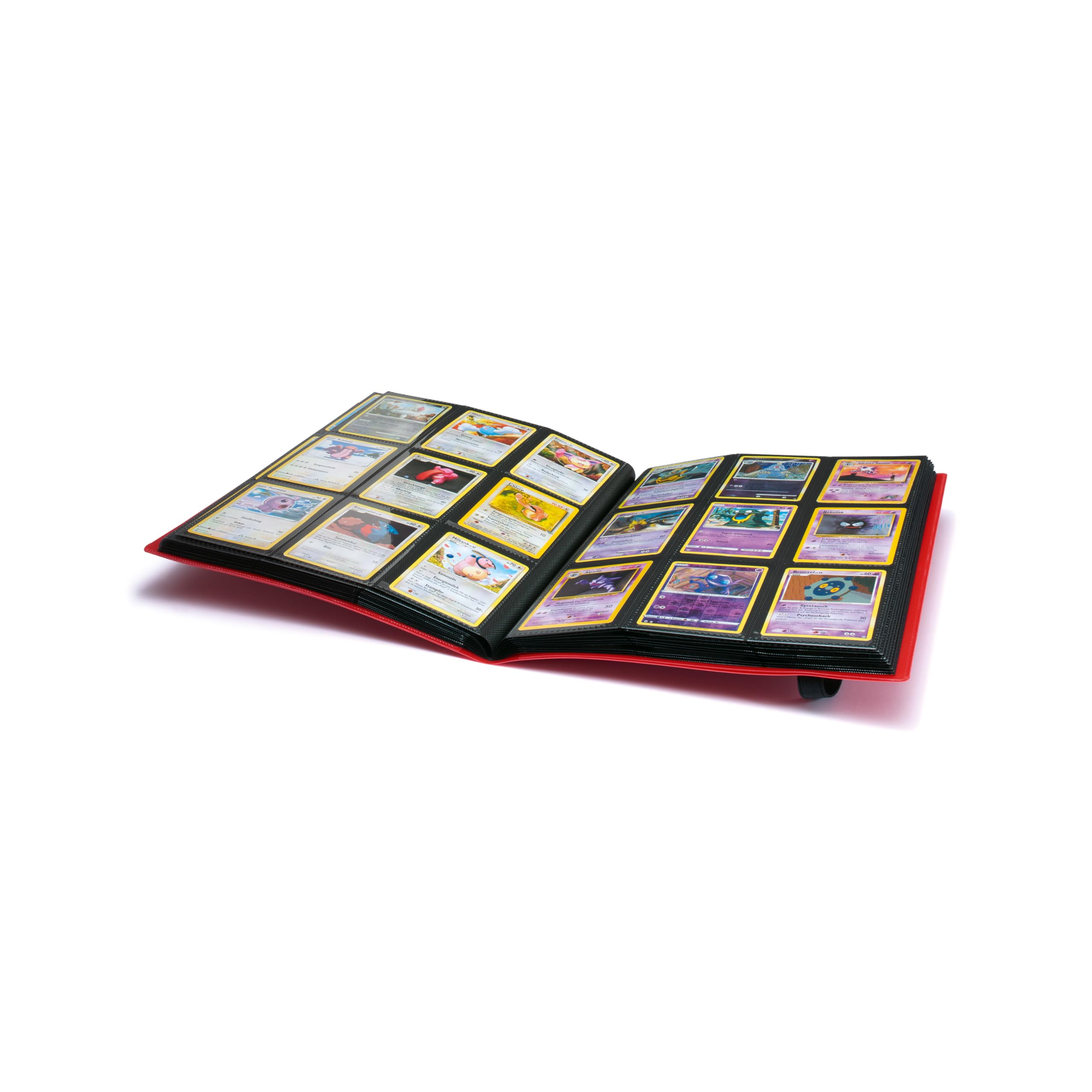 Leuchtturm 369505 TCG Album Slim - with 20 sleeves for 360 trading cards such as Pokémon or Digimon - softcover red-black - Image 2