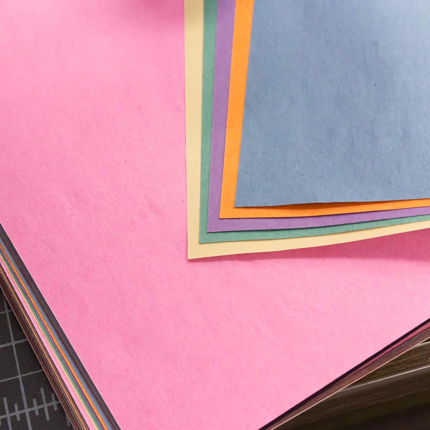 BAZIC Products Construction Paper Pad 16 Sheet 18" X 12", Assorted Colors, for Fold Cut Glue, Gift for Classrooms School Home DIY, 4-Pack