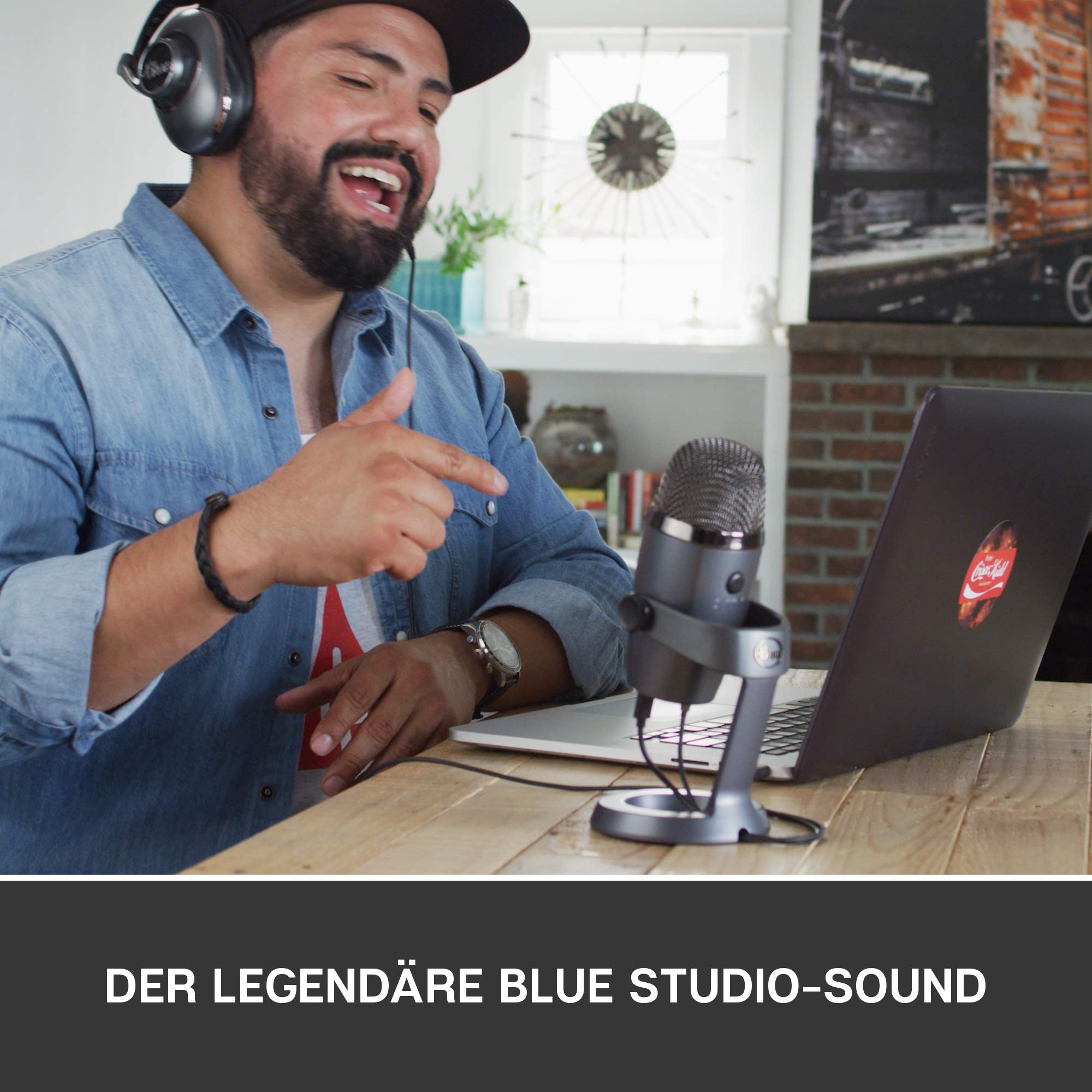 Blue Yeti Nano Premium USB-Mikrofon für Aufnahmen, Streaming, Gaming, Podcasting auf PC und Mac, Mit Blue VO!CE-Effekten, Nieren- und Kugelcharakteristik, Latenzfreies Monitoring - Grau