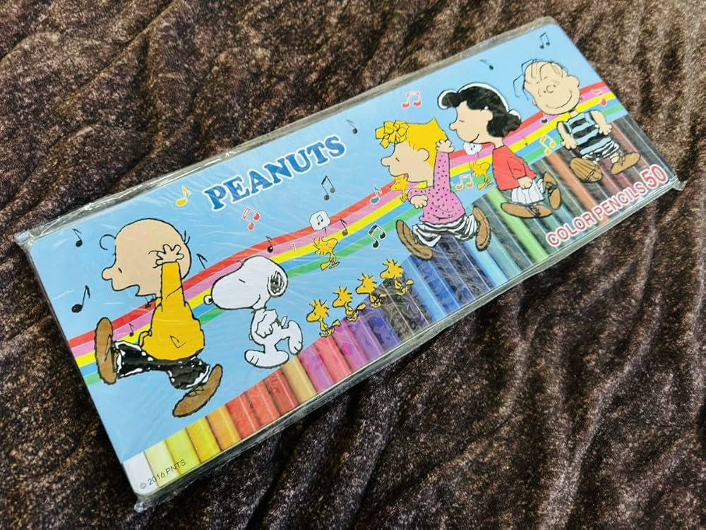 Amazon.co.jp: Snoopy Peanuts Colored Pencils, 50 Tin Cases