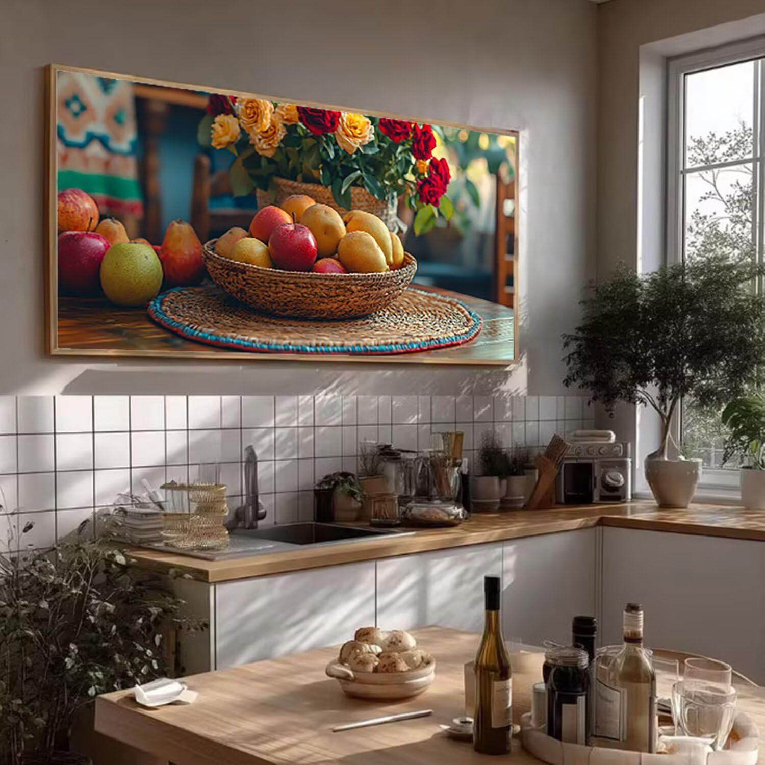 Duże diamentowe zestawy artystyczne dla dorosłych, owoce, 60 x 120 cm, pełne wiercenie, okrągły kryształ górski, duży zestaw do malowania diamentami, kwiat, sztuka z klejnotami, haft krzyżykowy