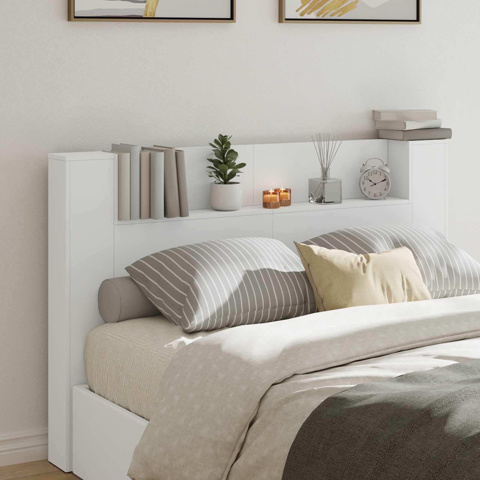 Générique Tête de lit Blanc 160 x 16,5 x 103,5 cm Bois d'ingénierie,Meubles,Lits & Accessoires,Têtes et Pieds de lit,Blanc,26.04 KG,3418682
