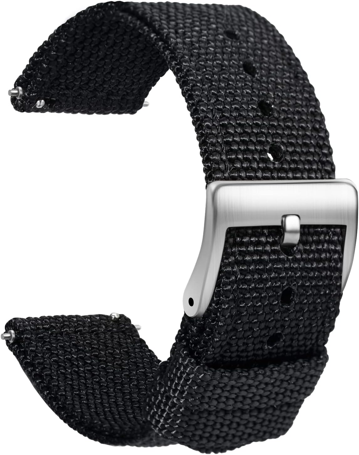 Cinturino Silicone Sportivo Per Smartwatch - 20mm E 22mm - Nero Unisex - Regolabile E Comodo